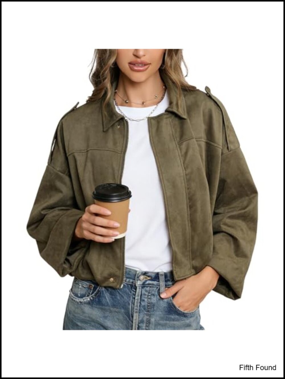 Faux Suede Bomber Jacket Oversized Batwing Sleeve Streetwear Coat